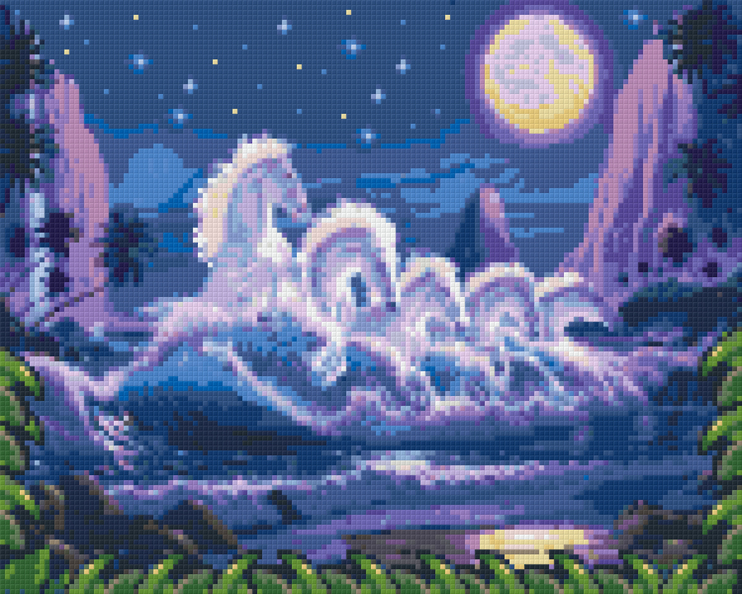 Magic Wave Nine [9] Baseplate PixelHobby Mini-mosaic Art Kit image 0